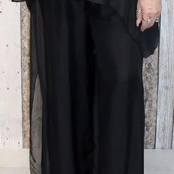 Imagine - Black Silk Gia Pant With Split 10IM2184 Imagine Fashion Linen & Silk 9 Imagine - Black Silk Gia Pant With Split 10IM2184 Imagine Fashion Linen & Silk