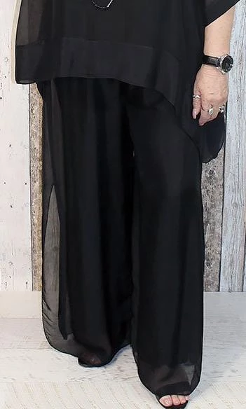 Imagine - Black Silk Gia Pant With Split 10IM2184 Imagine Fashion Linen & Silk 6 Imagine - Black Silk Gia Pant With Split 10IM2184 Imagine Fashion Linen & Silk