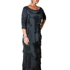 Imagine - Graphite Flapper Fifi Silk Skirt 10IM2272G