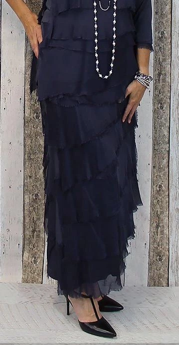 Imagine - Navy Flapper Fifi Silk Skirt 10IM2272 5 Imagine - Navy Flapper Fifi Silk Skirt 10IM2272