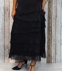 Imagine - Black Flapper Fifi Silk Skirt 10IM2272 10 Imagine - Black Flapper Fifi Silk Skirt 10IM2272