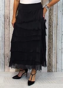 Imagine - Black Flapper Fifi Silk Skirt 10IM2272 5 Imagine - Black Flapper Fifi Silk Skirt 10IM2272