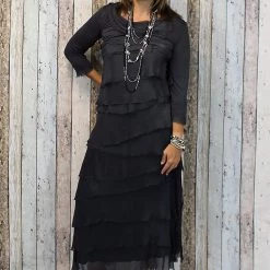 Imagine - Graphite Flapper Fifi Silk Skirt 10IM2272G