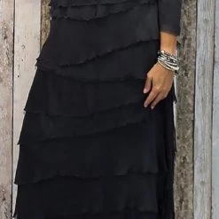 Imagine - Graphite Flapper Fifi Silk Skirt 10IM2272G