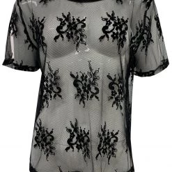 Maud Dainty MA Dainty - Foley Lace S/S Mesh - Black, White Or Berry