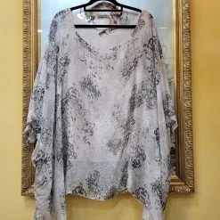 Jenny Jazz Rosa Jojo - Sage Green, Coral Or Pink Silk Top LO-8183H Imagine Fashion Linen & Silk