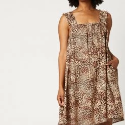 SALE - Eb & Ive - Nala Midi Dress - Cheetah