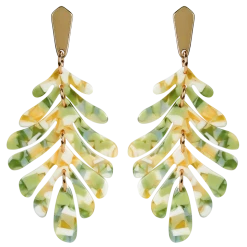Tea Lily Eb & Ive - Villager Fern Earring Lime 2469702