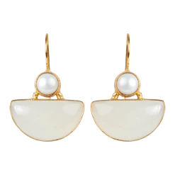 Tea Lily Eb & Ive - Lustre Stone Earring Pearl 2471402
