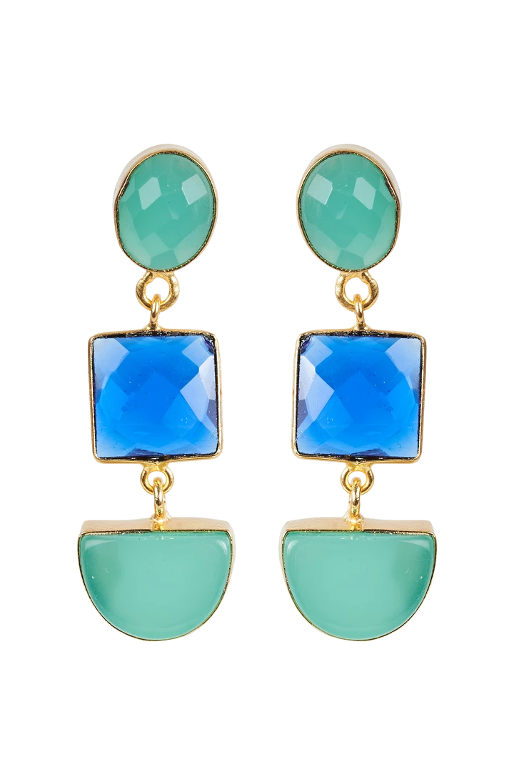 Tea Lily Eb & Ive - Lustre Luxe Earring Turquoise 2471501 3 Tea Lily Eb & Ive - Lustre Luxe Earring Turquoise 2471501
