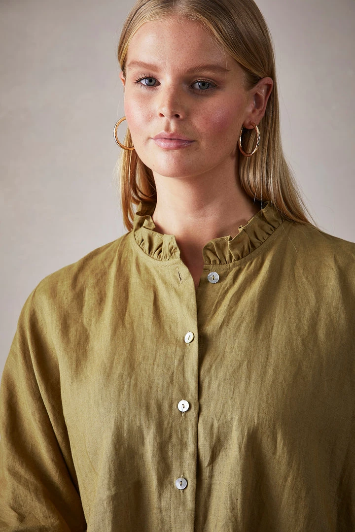 Eb & Ive - Capella Frill Shirt - Dijon - One Size 9 Eb & Ive - Capella Frill Shirt - Dijon - One Size