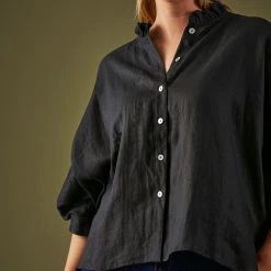 Eb & Ive - Capella Frill Shirt - Raven - One Size 11 Eb & Ive - Capella Frill Shirt - Raven - One Size