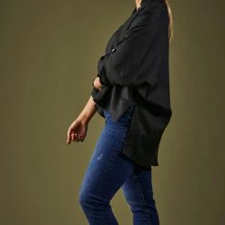 Eb & Ive - Capella Frill Shirt - Raven - One Size