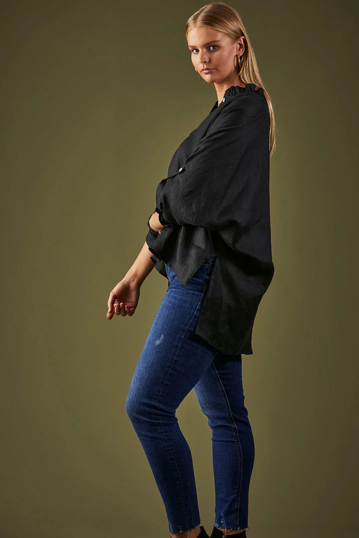 Eb & Ive - Capella Frill Shirt - Raven - One Size 3 Eb & Ive - Capella Frill Shirt - Raven - One Size