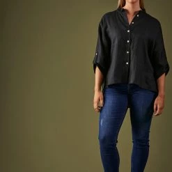 Eb & Ive - Capella Frill Shirt - Raven - One Size