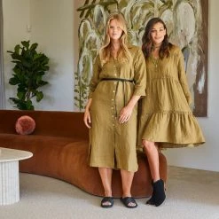 Eb & Ive - Capella Shirt Dress - Dijon