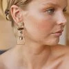 Tea Lily Eb & Ive - Hubert Drop Earring - Chain, Wood Or Stack