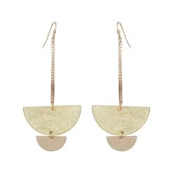 Tea Lily Eb & Ive - Hubert Drop Earring - Chain, Wood Or Stack