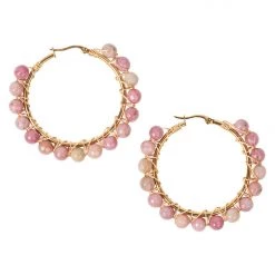 Tea Lily Eb & Ive - Raine Hoop Earring - Sherry, Mystic Or Acorn