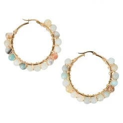 Tea Lily Eb & Ive - Raine Hoop Earring - Sherry, Mystic Or Acorn