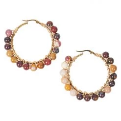 Tea Lily Eb & Ive - Raine Hoop Earring - Sherry, Mystic Or Acorn