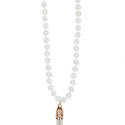 Tea Lily Eb & Ive - Raine Stone Necklace - Winter, Mystic, Olive, Acorn Or Henna