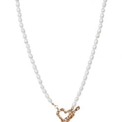 Tea Lily Eb & Ive - Ceduna Necklace - Gold Disc, Pearl Or Gold Heart