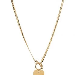 Tea Lily Eb & Ive - Ceduna Necklace - Gold Disc, Pearl Or Gold Heart