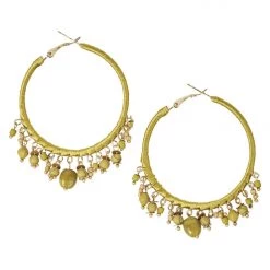 Tea Lily Eb & Ive - Banksia Beaded Earring - Dijon Or Ebony