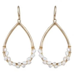 Tea Lily Eb & Ive - Capella Luxe Earring - Pearl Hoop, Drop Stone Or Cluster