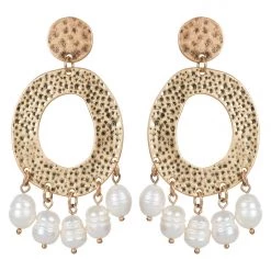 Tea Lily Eb & Ive - Capella Luxe Earring - Pearl Hoop, Drop Stone Or Cluster