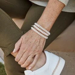 Tea Lily Eb & Ive - Capella Wrap Bracelet - Ivory Or Tan