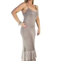 Imagine Fashion Linen & Silk Imagine - Mocha Aisha Under Dress 31IM68110M