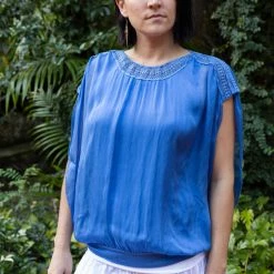 Jenny Jazz - Blue Cleo Silk Blend Top