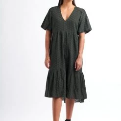 Foil Clothing SALE - Foil - Holey Moley Dress - Nori CFO6498