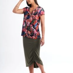 Foil - Show Me The Way Midi Skirt - Sage CFO6563