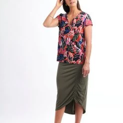 Foil - Show Me The Way Midi Skirt - Sage CFO6563