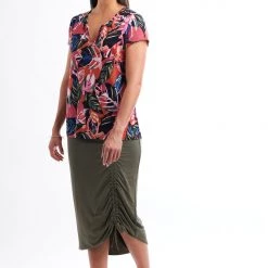 Foil - Show Me The Way Midi Skirt - Sage CFO6563