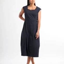 SALE - Foil - Cut To The Chase Trapeze Dress - True Navy CFO6539 Foil Clothing