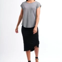 Foil - Show Me The Way Midi Skirt - Black CFO6563 Foil Clothing