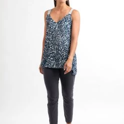 SALE - Foil - Against The Grain Top - Rainforest CFO6641