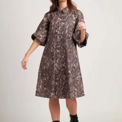 Foil - Don't Get Shirting Dress - Plumage CFO6687P Foil Clothing