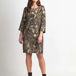 Foil Clothing Foil - Nifty Shift Dress - Plume Olive CFO6775