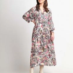 Foil - Wish You Were Tier Dress - Ornate Bloom CFO6783