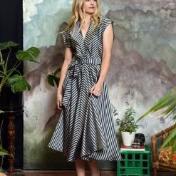 Maud Dainty MA Dainty - OVERRULE DRESS - Navy Silver B-DTY03337