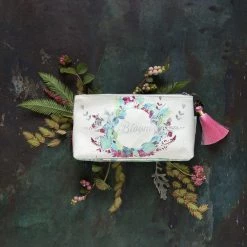 Papaya Art Blooms Small Tassel Pouch