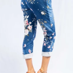 The Italian Closet - Floral Denim Jegging Aurelia