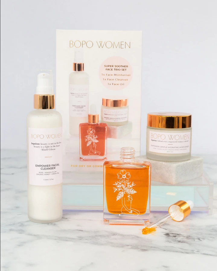 Bopo Women - Super Soother Trio - Face Oil, Cleanser & Moisturiser Bopo Women - Wellness & Beauty 4 Bopo Women - Super Soother Trio - Face Oil, Cleanser & Moisturiser Bopo Women - Wellness & Beauty
