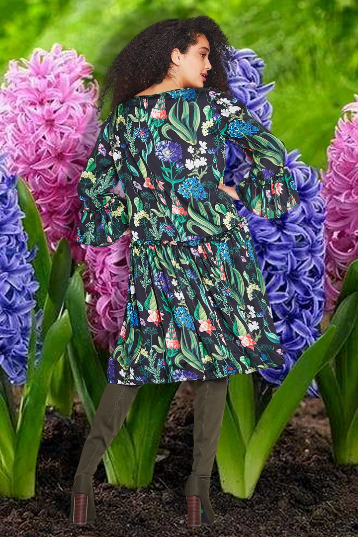 Trelise Cooper Curate - Sir Flouncalot Dress - Black Lily Floral