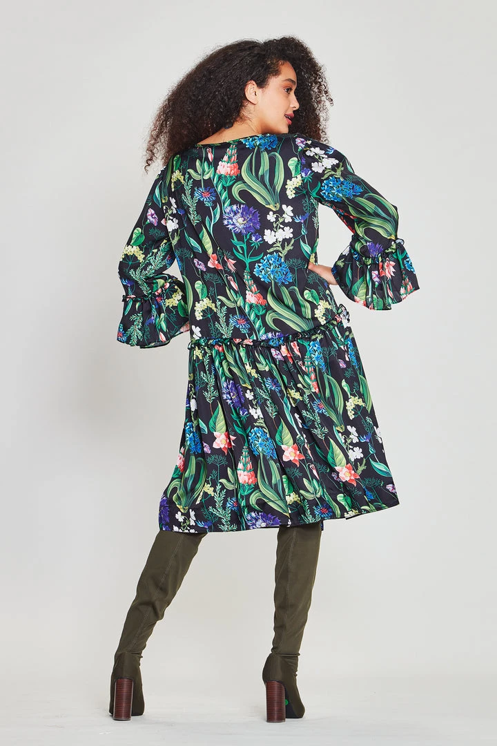 Trelise Cooper Curate - Sir Flouncalot Dress - Black Lily Floral